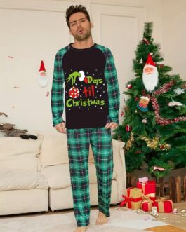 DEAR SANTA – Christmas Pajamas Set – Green/Black