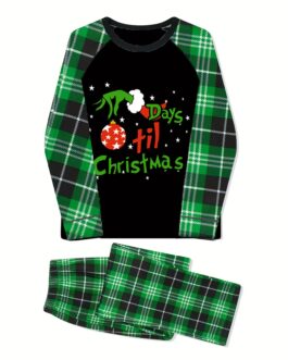 DEAR SANTA – Christmas Pajamas Set – Green/Black